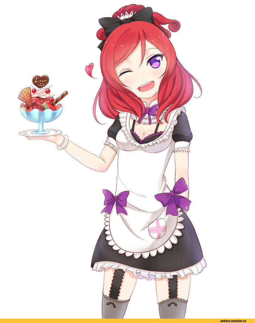 Nishikino Maki, Love Live!, Maid, Anime