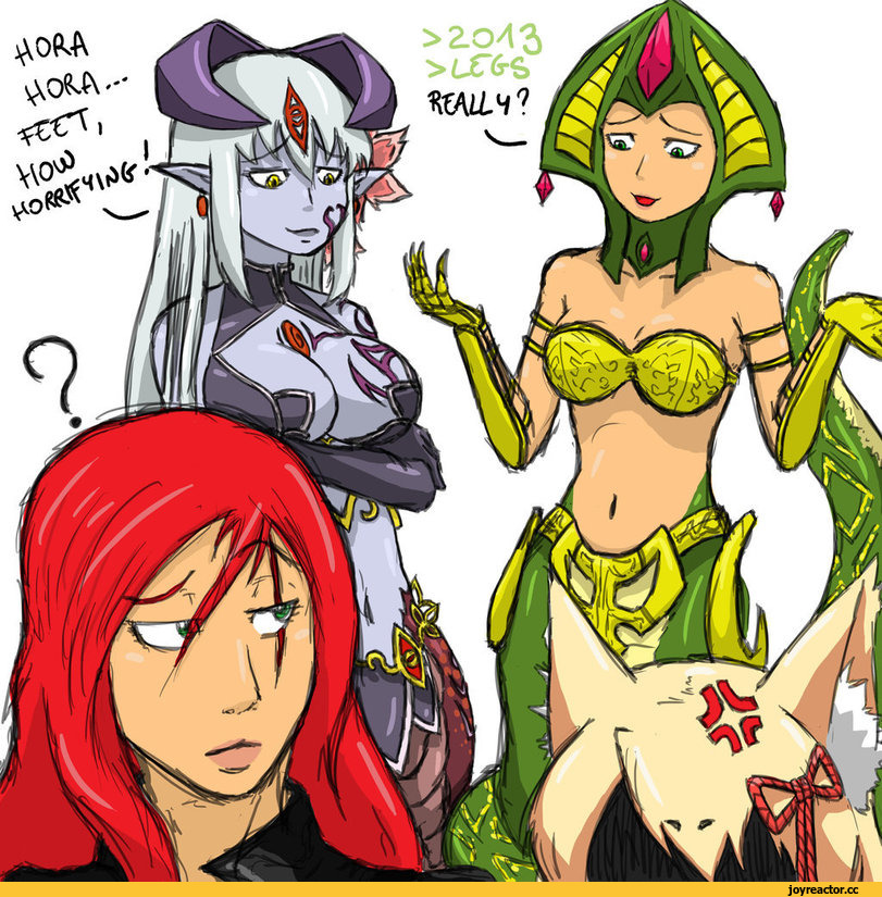 фэндомы, Monster Girl Quest, crossover, Cassiopeia, Alipheese Fateburn XVI, Katarina, Tamamo, Lamia (Monster Girl Anime), Kitsune, Animal Ears, Anime, League of Legends