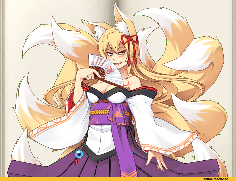 Monster Girl (Anime), Anime Original, Anime Art, Monster Girl Quest, Tamamo no mae, СПОЙЛЕР, Kitsune, Animal Ears, Anime