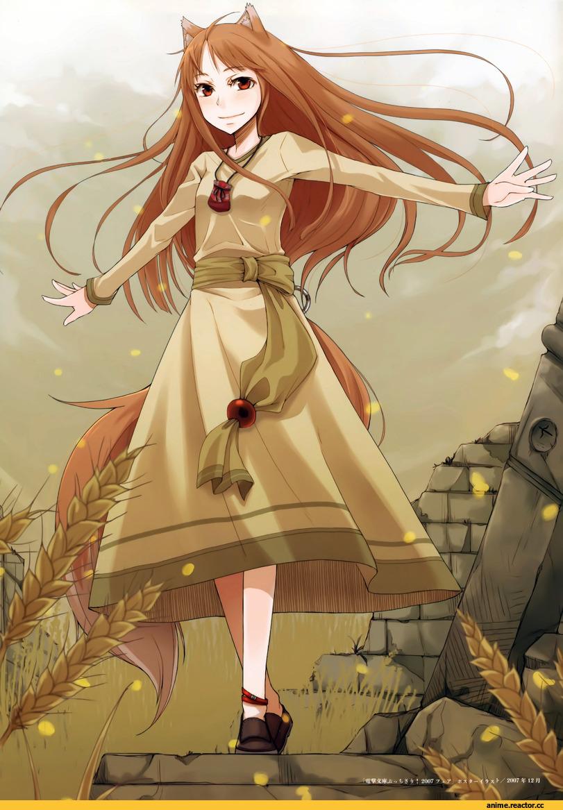 Spice and Wolf, Inumimi, Animal Ears, Holo, art, красивые картинки, большие картинки, Кликабельно, Anime