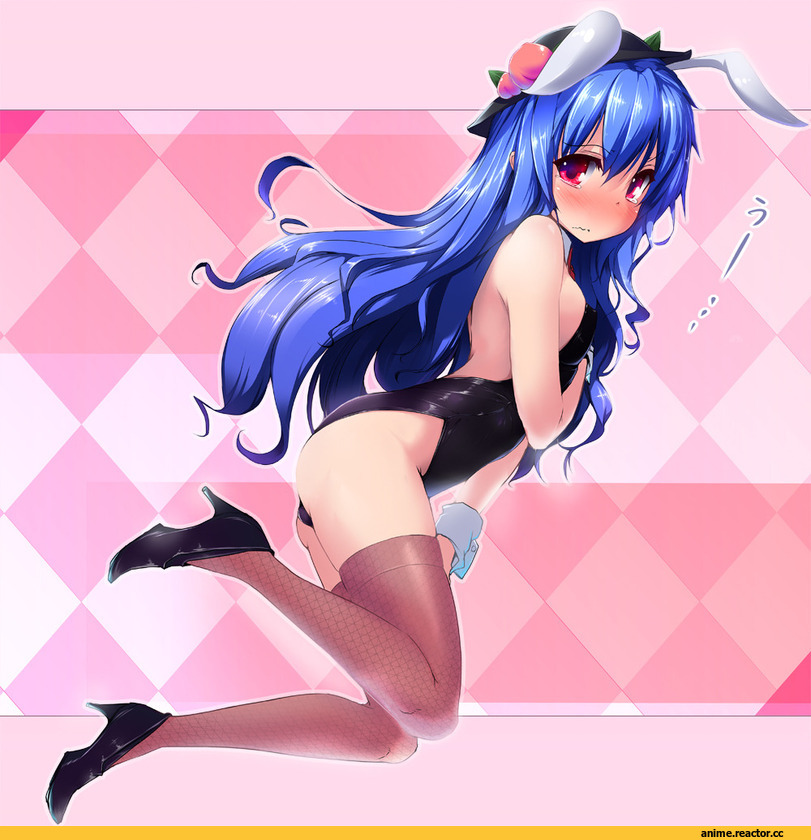 Hinanawi Tenshi, Touhou Project, dot r, Bunnysuit, Usagimimi, Animal Ears, Anime