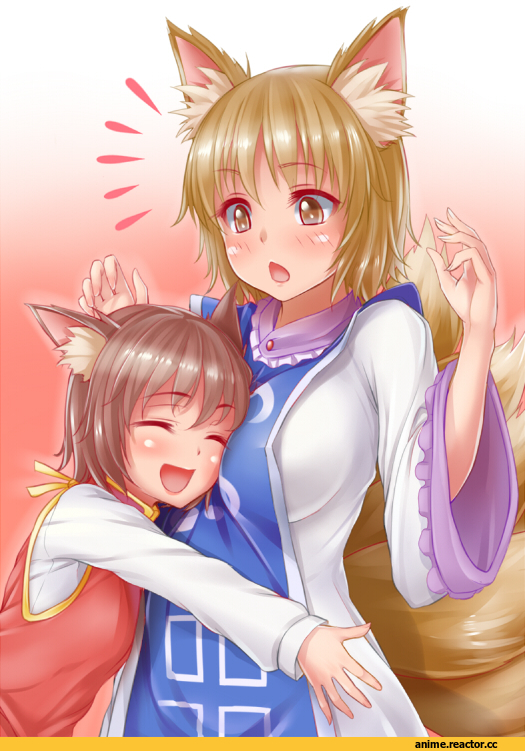 Touhou Project, Chen, Yakumo Ran, Animal Ears, Kitsune, Nekomata, Anime