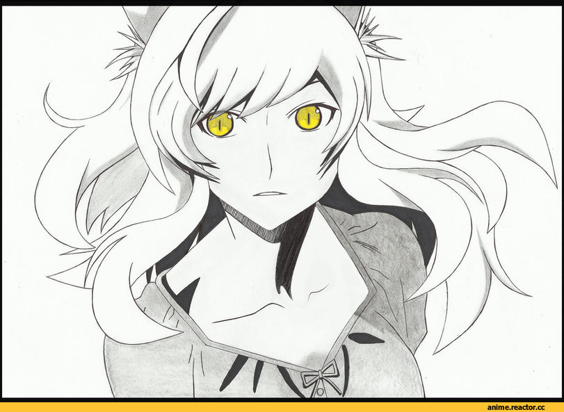Hanekawa Tsubasa, Monogatari (Series), neko, Animal Ears, Anime