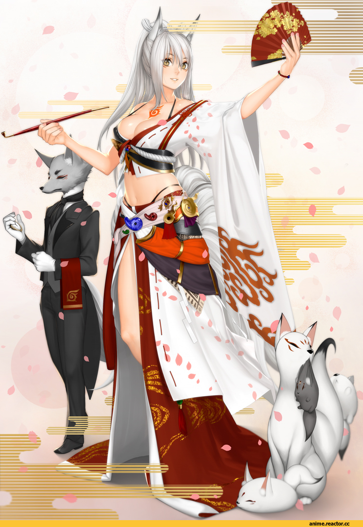 Anime Original, Pixiv Fantasia Fallen Kings, Kitsune, Animal Ears, Anime