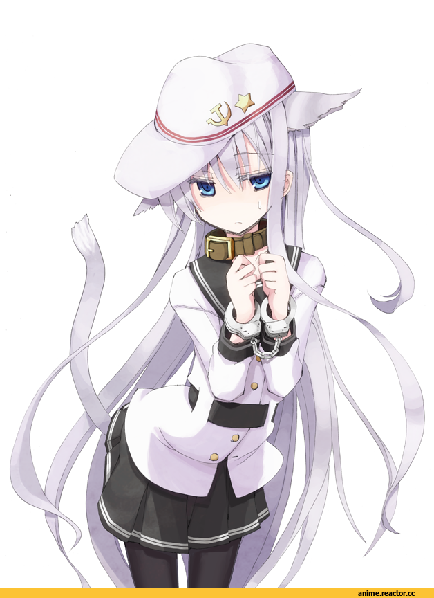 Kantai Collection, neko, Animal Ears, verniy (kantai collection), Anime