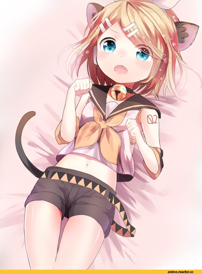 Vocaloid, Kagamine Rin, Animal Ears, neko, Anime
