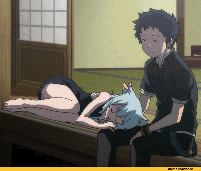 няшка, гифки, Неко, Animal Ears, умиротворение, Yozakura Quartet, Hana no Uta, Anime