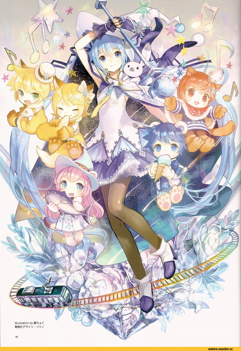 Animal Ears, Hatsune Miku, Vocaloid, Kagamine Len, Kagamine Rin, Kaito, Megurine Luka, Meiko, Yuki Miku, Anime