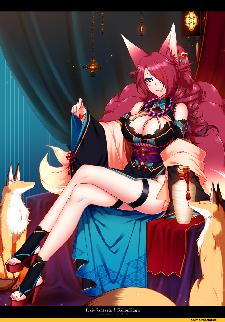 Anime Original, Pixiv Fantasia Fallen Kings, Kitsune, Animal Ears, Anime