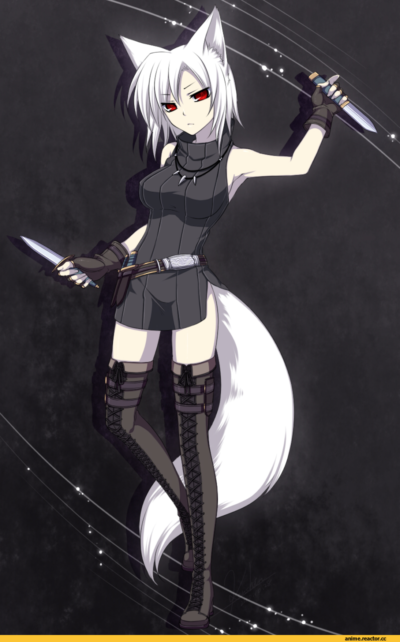 Anime Original, Kitsune, Animal Ears, Опасные Няшки, Anime Няши, Anime