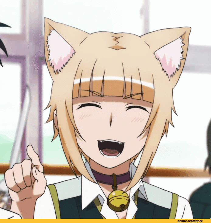 gif, tanpopo kuraishi, Witch Craft Works, Неко, Animal Ears, Anime