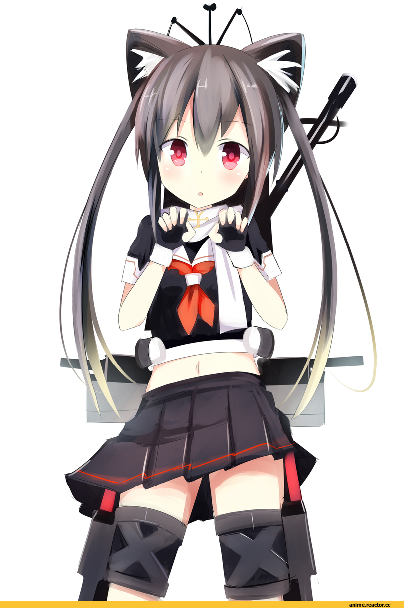 K-ON!, Kantai Collection, Nakano Azusa, Yuudachi, neko, Animal Ears, Anime