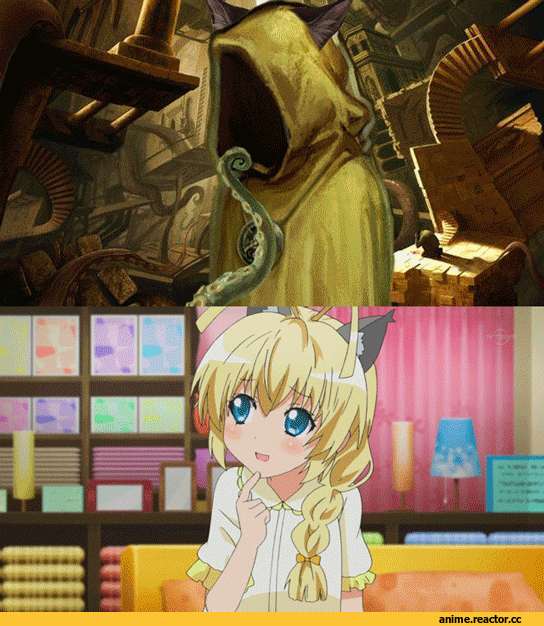 Haiyore! Nyaruko-san, Anime Гифки, original vs anime, Неко, Animal Ears, Anime