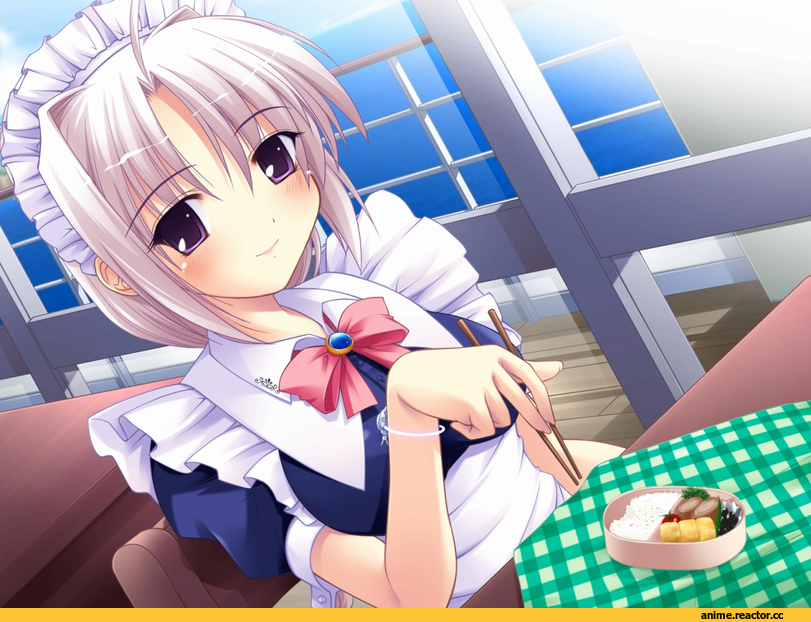 милота, Anime Art, горничная, вкусняшки, Anime