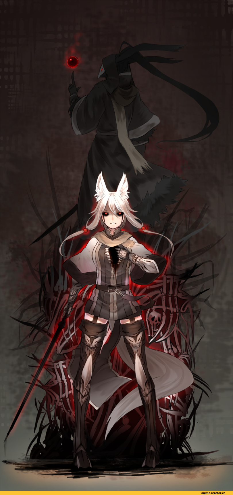 Pixiv Fantasia Fallen Kings, Anime Original, Shirogane Usagi, Animal Ears, Kitsune, Anime