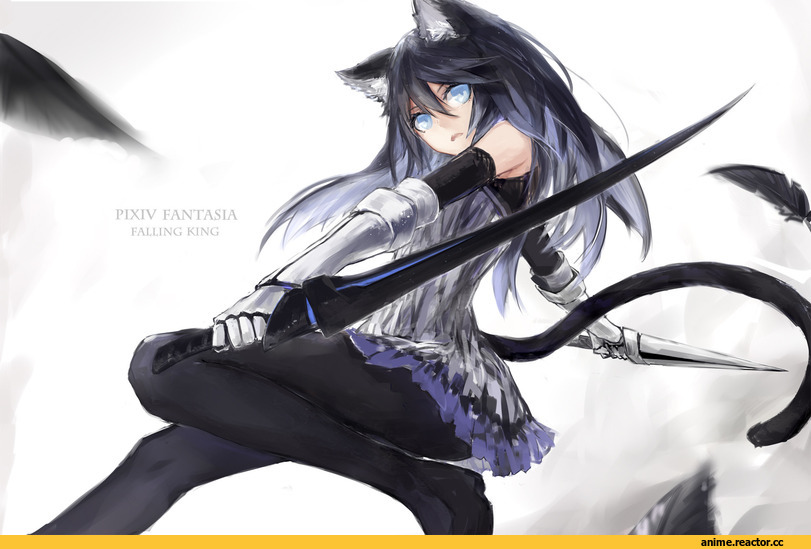 neko, Animal Ears, Pixiv Fantasia Fallen Kings, Anime Original, Опасные Няшки, Anime Няши, Anime