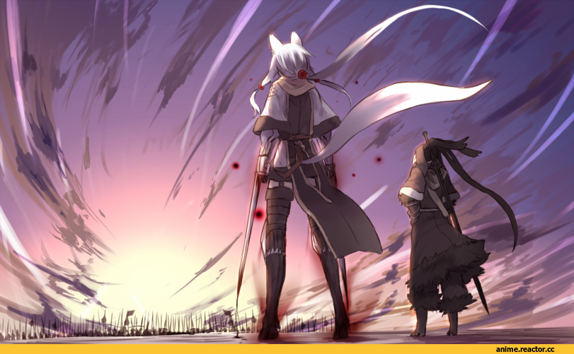 Shirogane Usagi, Anime Original, Animal Ears, Kitsune, Pixiv Fantasia Fallen Kings, Anime