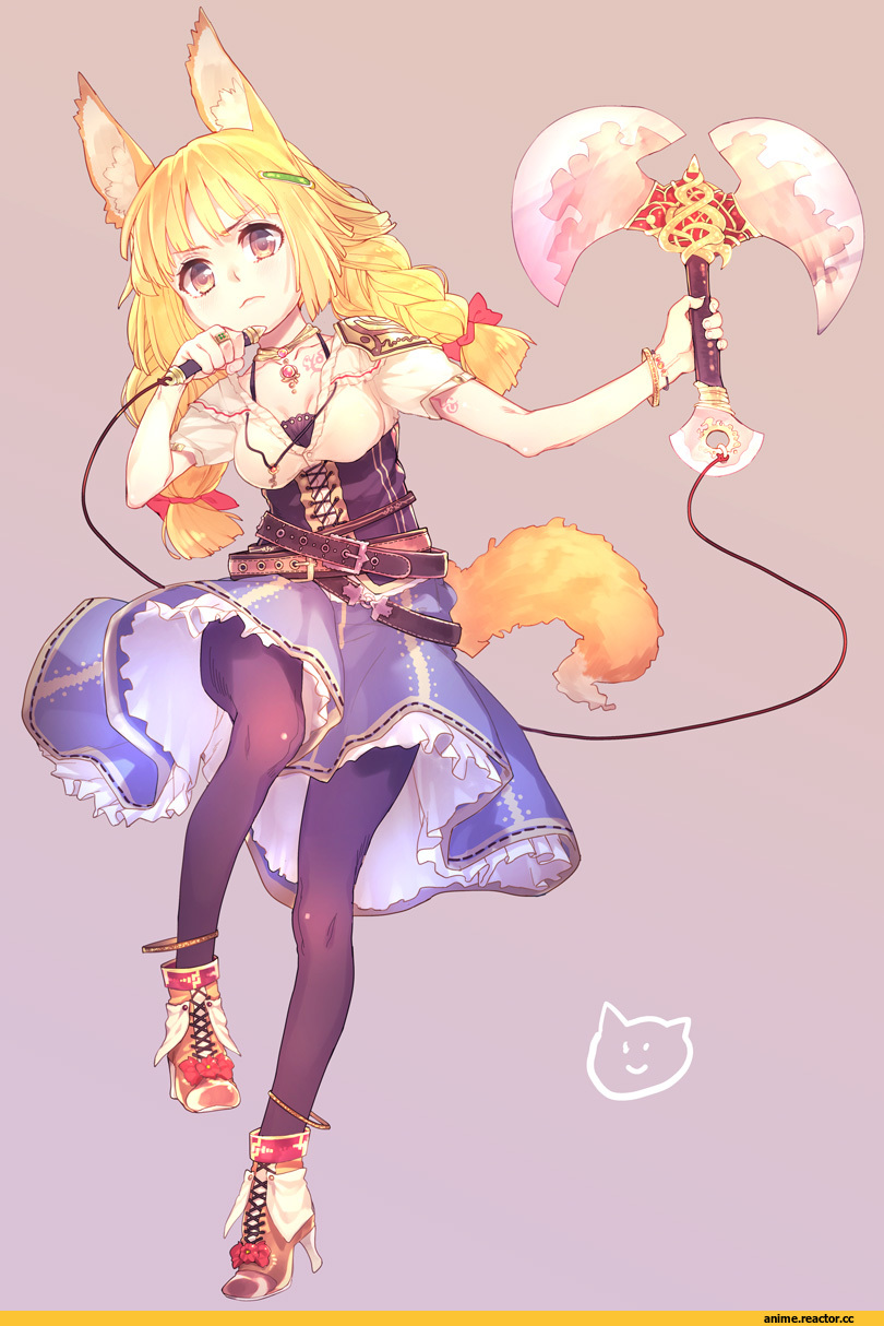 Anime Original, Animal Ears, Kitsune, Опасные Няшки, Anime Няши, Anime