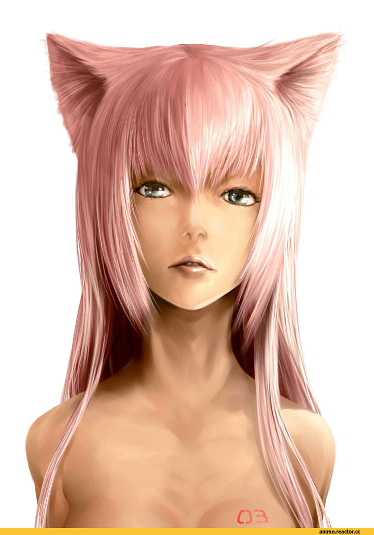 Megurine Luka, Vocaloid, hamu no jin, под катом еще, Неко, Animal Ears, Anime
