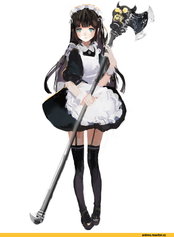 Anime Art, ryuukeichi andromeda, Anime Няши, Опасные Няшки, Maid, Anime