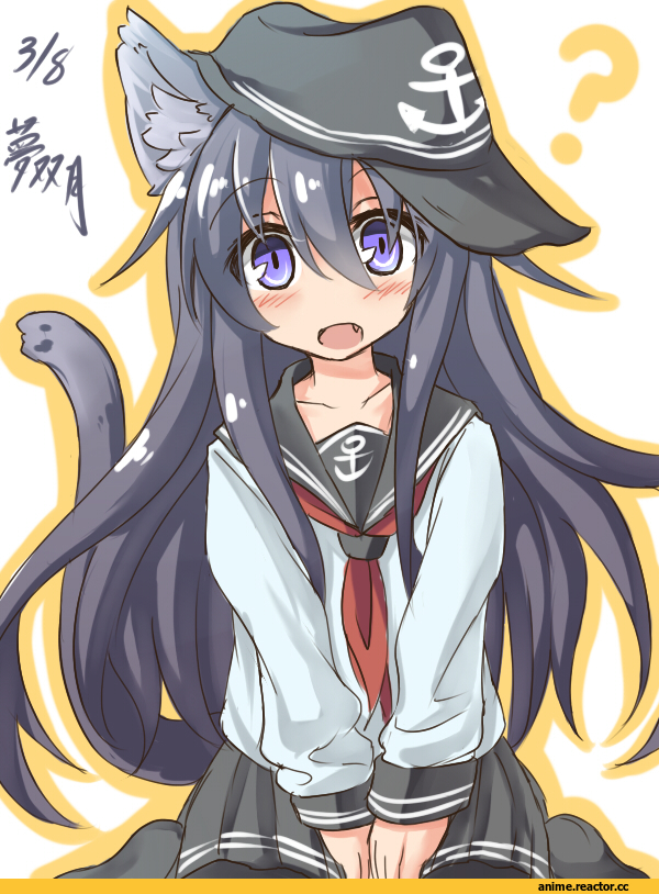 Kantai Collection, Akatsuki, Animal Ears, Неко, Anime