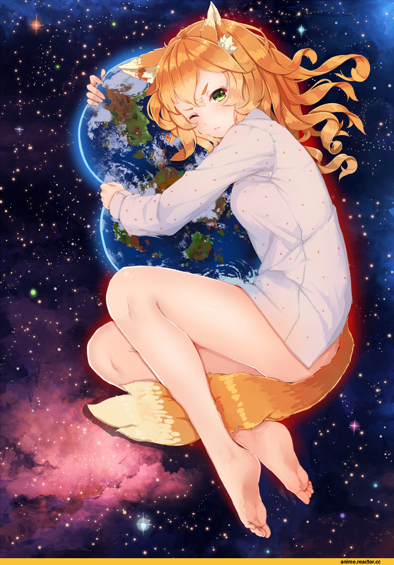 Anime Original, Kitsune, Animal Ears, firefox, браузеры, Anime