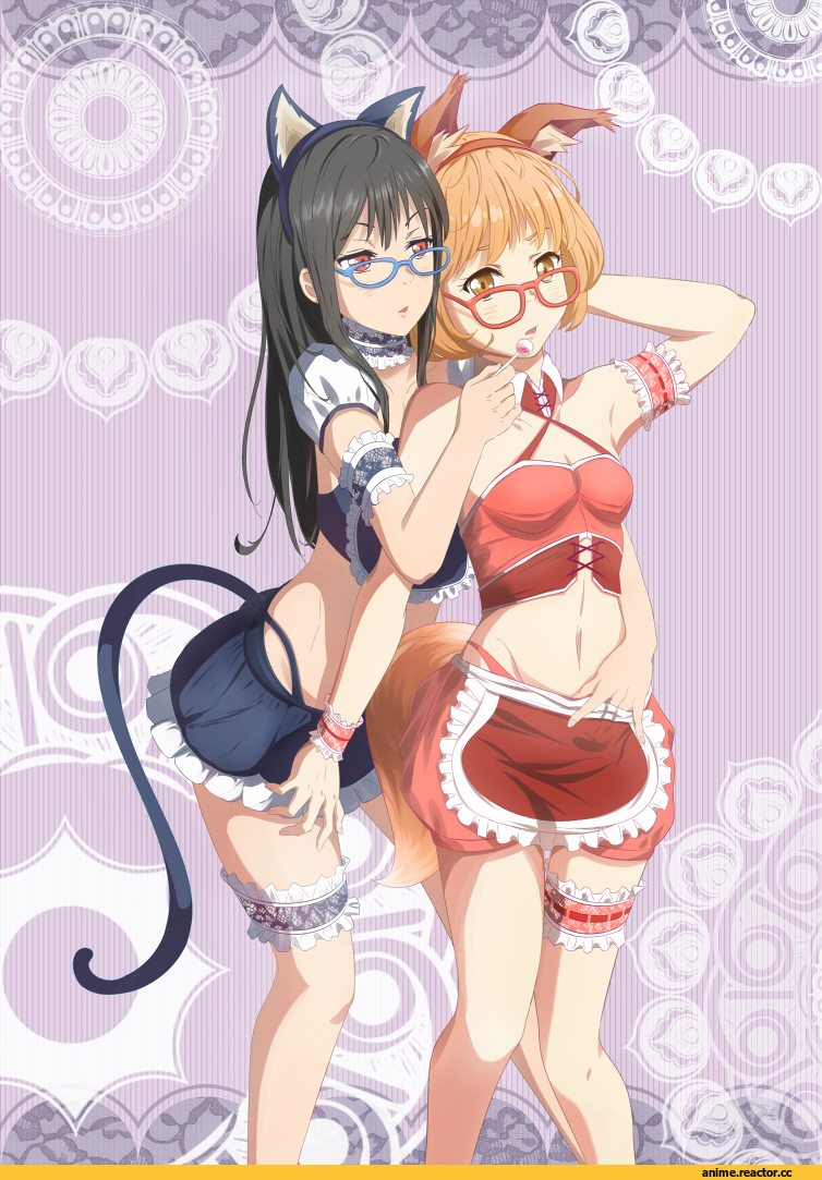 Nase Mitsuki, Mirai Kuriyama, Kyoukai no Kanata, BrianChan.T.W(Автор), nekomimi, Animal Ears, Megane, Kitsune, Anime