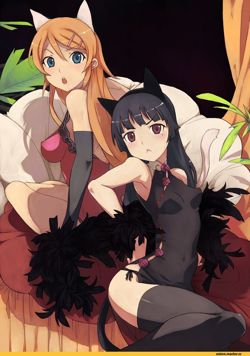 Ore no Imouto ga Konna ni Kawaii Wake ga Nai, Кирино Косака, Рури Гоко, nekomimi, Animal Ears, Anime