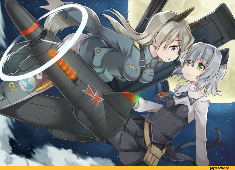Strike Witches, sanya v litvyak, Eila Ilmatar Juutilainen, Неко, Animal Ears, Inumimi, Anime