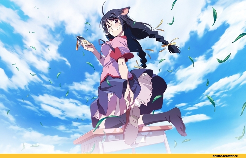 Hanekawa Tsubasa, Monogatari (Series), 1680x1050, Неко, Animal Ears, Anime