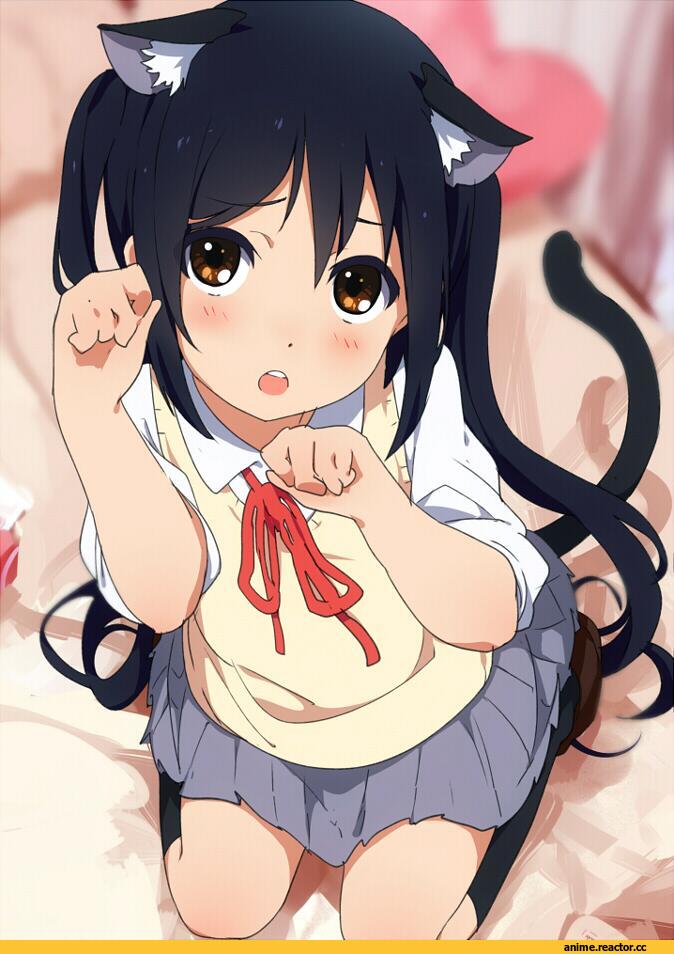 Azunyan, Animal Ears, k-on, Неко, Anime