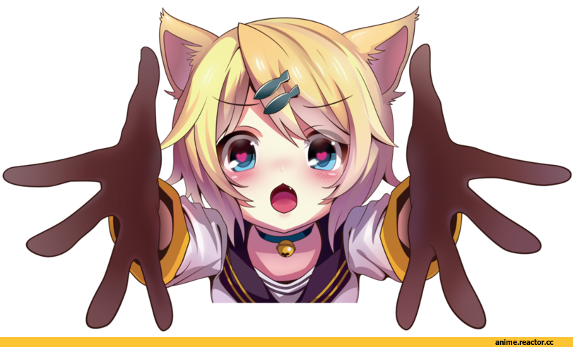 Vocaloid, Kagamine Rin, neko, Animal Ears, Anime