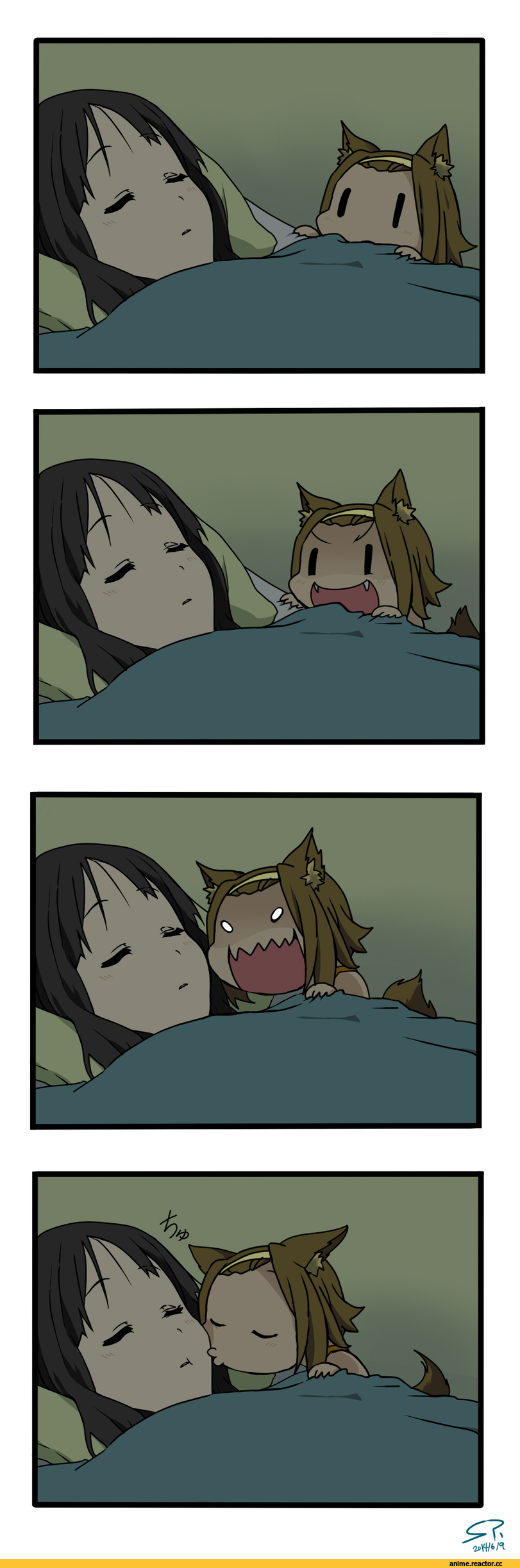 K-ON!, Akiyama Mio, Tainaka Ritsu, suan ringo, Inumimi, Animal Ears, Anime