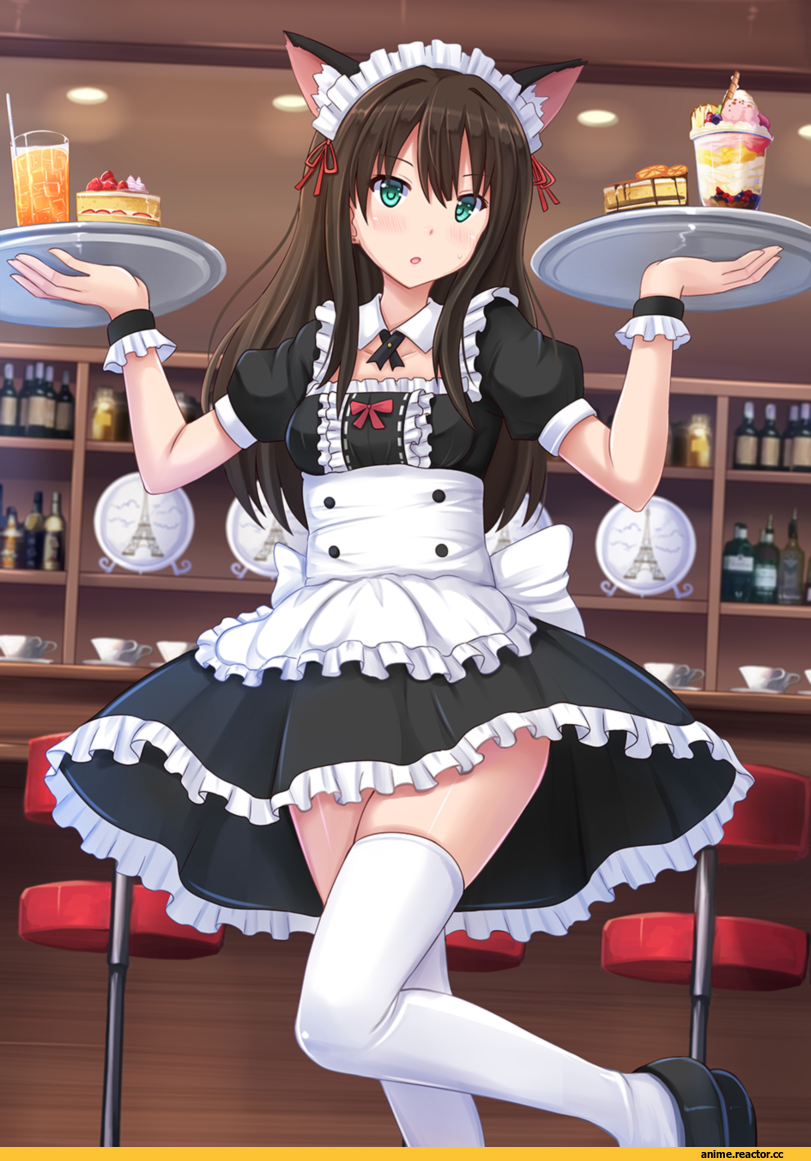 Shibuya Rin, Idolmaster, Maid, nekomimi, Animal Ears, Kazenokaze, Anime Art, Anime