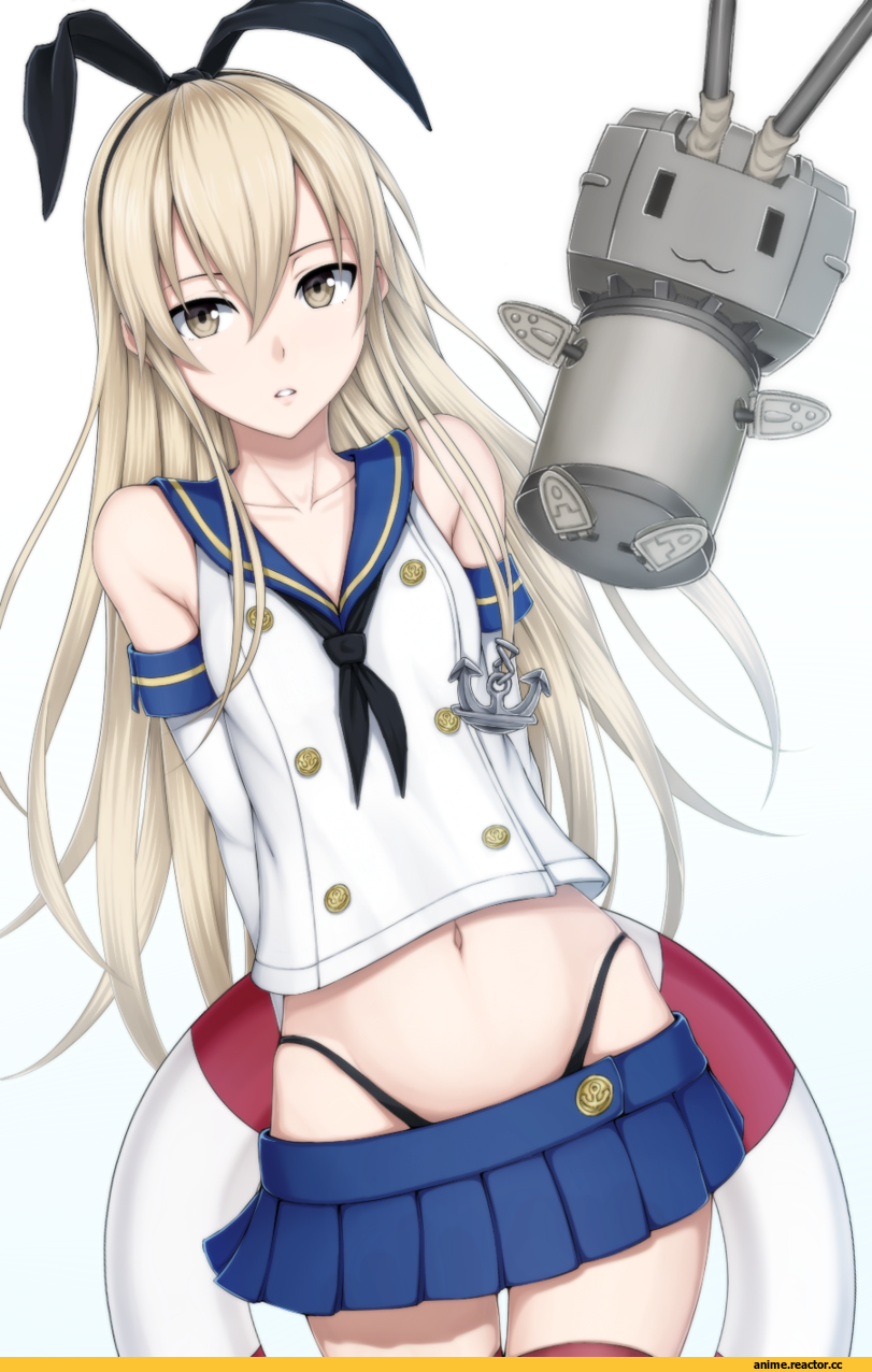 Kantai Collection, Shimakaze, панцу, Anime
