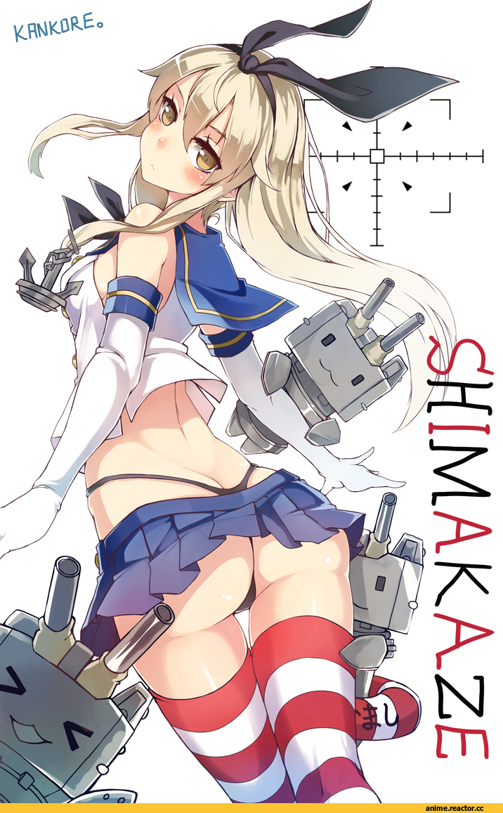 Kantai Collection, rensouhou-chan, Shimakaze, панцу, Anime