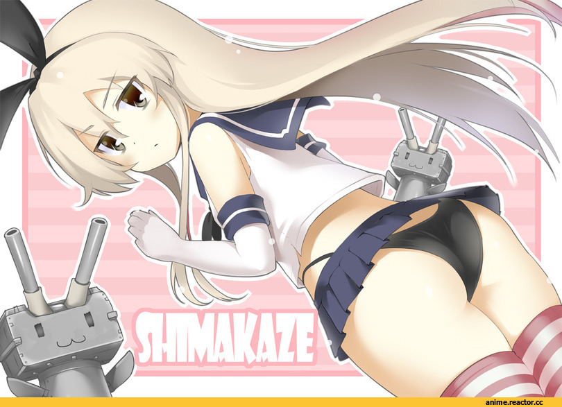 Kantai Collection, rensouhou-chan, Shimakaze, панцу, Anime