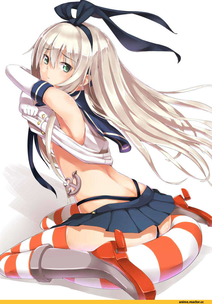 Kantai Collection, rensouhou-chan, Shimakaze, панцу, Anime
