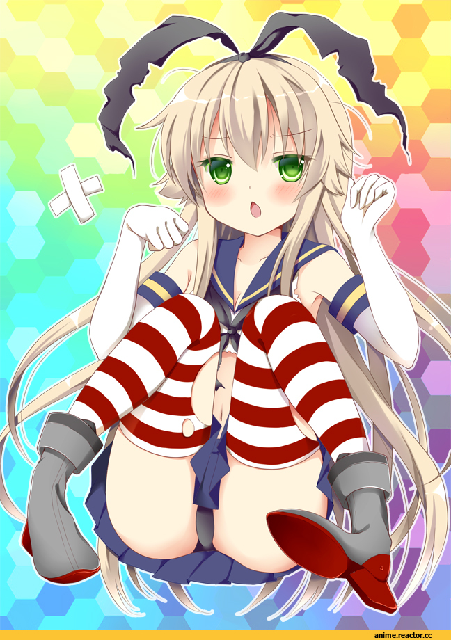 Kantai Collection, Shimakaze, панцу, Anime