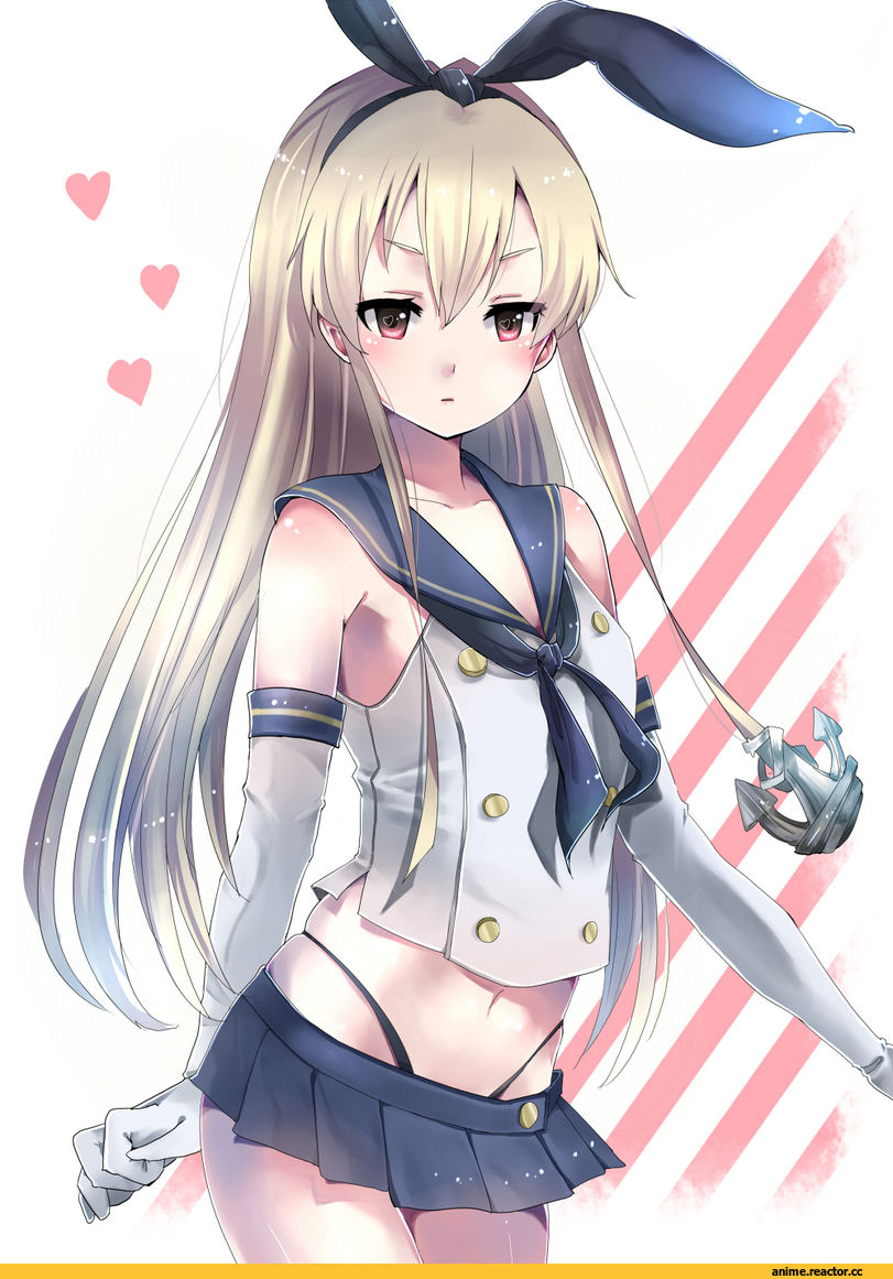 Kantai Collection, Shimakaze, панцу, Anime