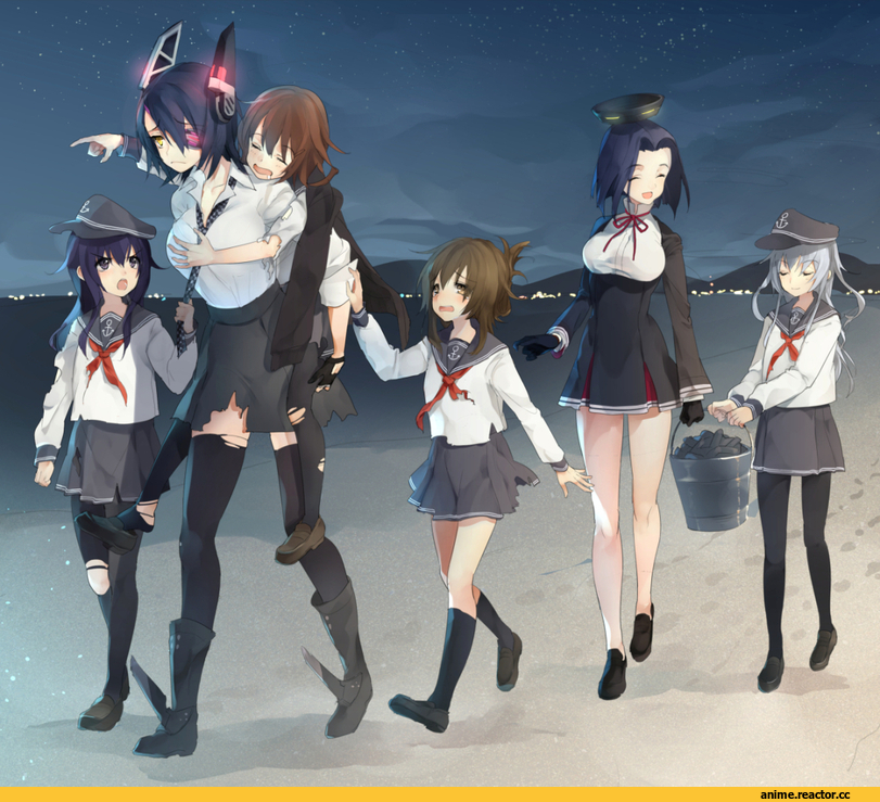 Kantai Collection, Akatsuki, hibiki, Ikazuchi, inazuma, Tatsuta, Tenryuu, Anime