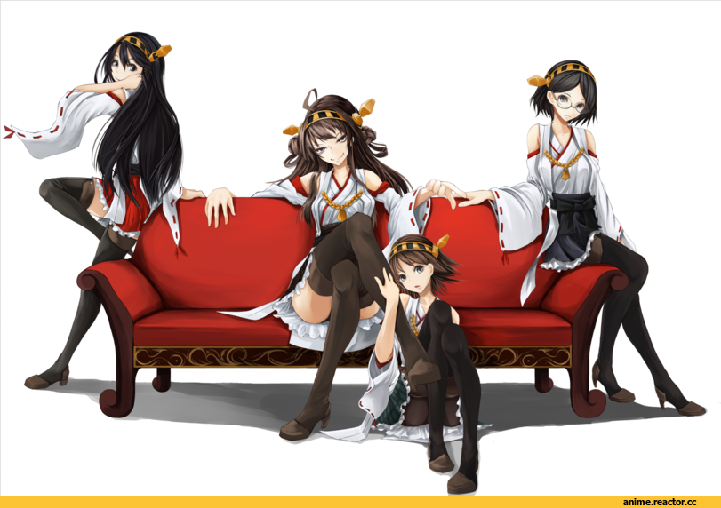 haruna, Hiei, kirishima, kongou, Kantai Collection, Anime
