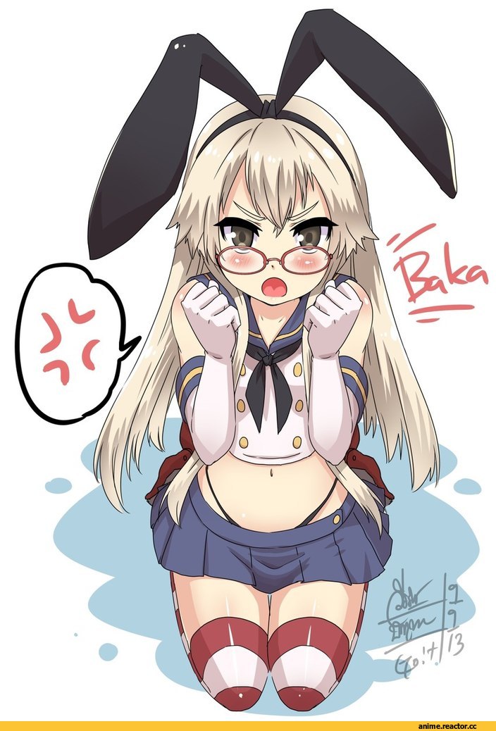 Kantai Collection, Shimakaze, Glasses, Anime