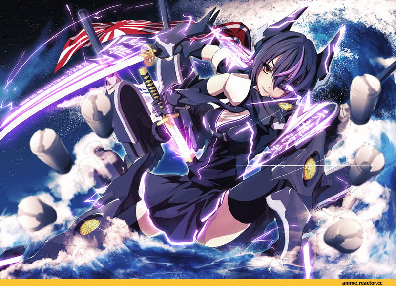 Kantai Collection, Tenryuu, катана, Anime