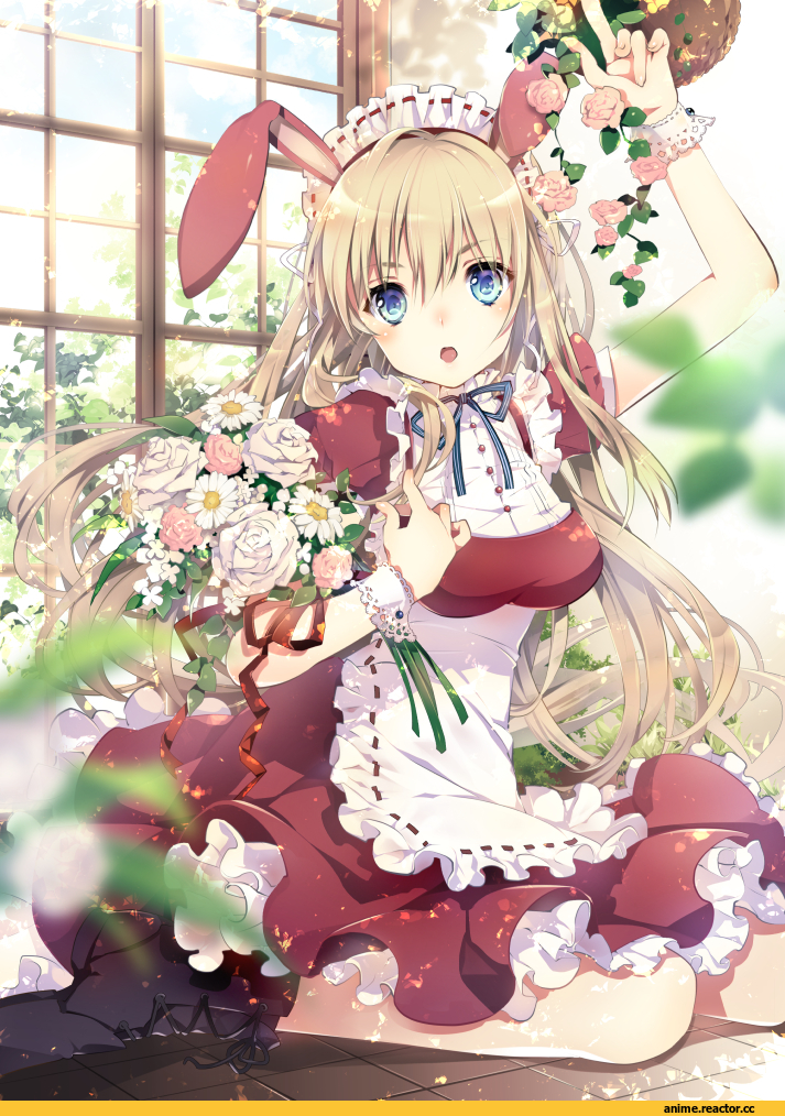 Anime Original, Anime Art, Usagimimi, Animal Ears, Maid, Anime