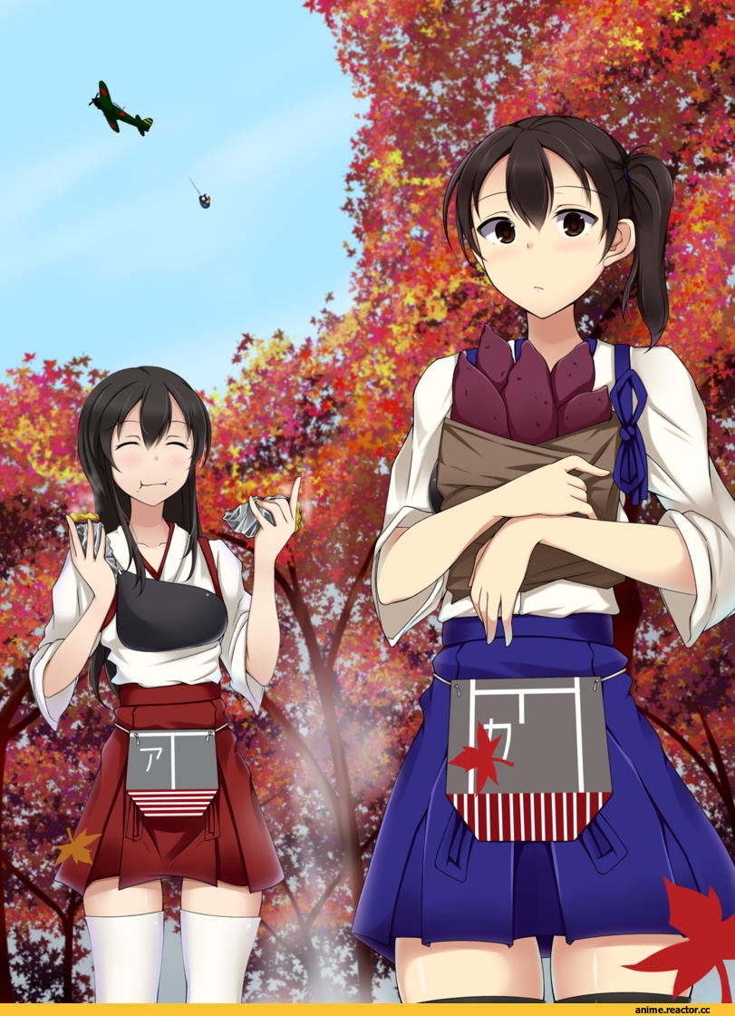 Kantai Collection, kaga, Akagi, Anime