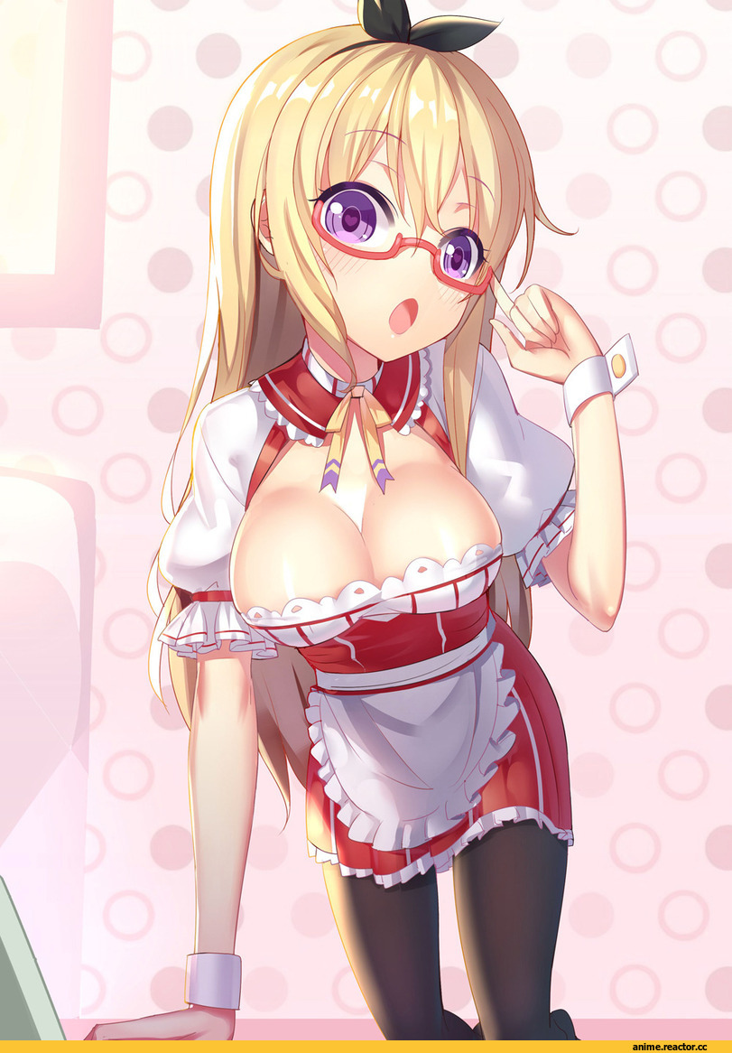 Anime Original, Anime Art, Futaba Riko, Touka Gettan﻿, Megane, Maid, Ririko (zhuoyandesailaer), Anime