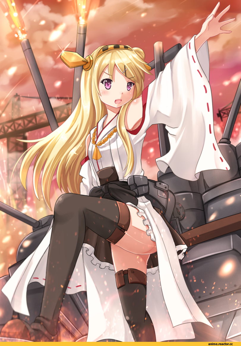 Kantai Collection, kin-iro mosaic, kujou karen, Kazenokaze, Yukata, Anime