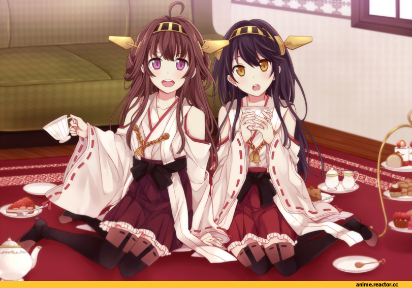 Kantai Collection, kongou, haruna, Inagi, Anime
