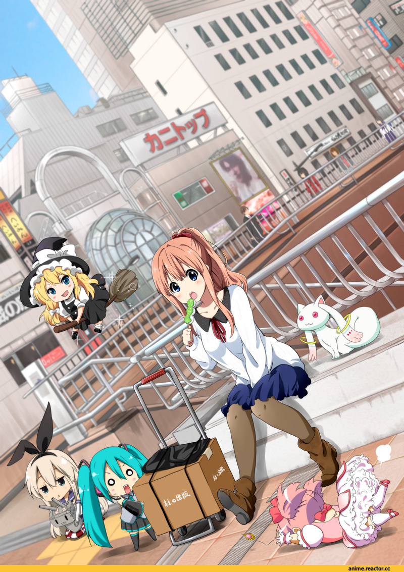 Kantai Collection, Mahou Shoujo Madoka Magica, Vocaloid, Touhou Project, Hatsune Miku, Kirisame Marisa, Kaname Madoka, Shimakaze, Anime